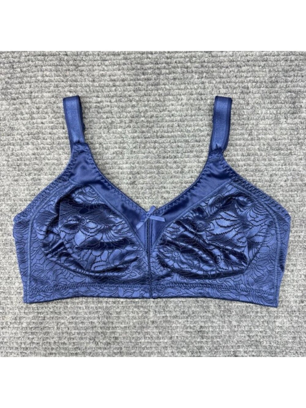 Bali Bra 36DD Navy Blue Classic Support Full Figure Wireless Comfort 3372